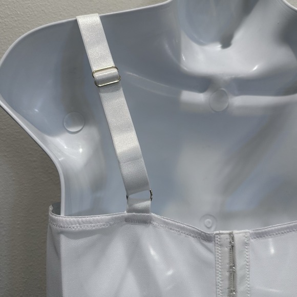 NWT Joyspun Sexy Satin Lace Unlined Cups Underwire Bustier White Size Large - Picture 4 of 12